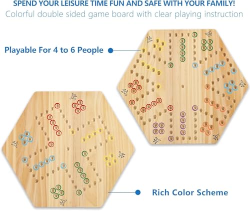 15 in Wahoo Board Game for 4-6 Players, Fast Track Board Game(Small,Log) | NRZSSN 15 in Wahoo Board Game,Fast Track Board Game,Classic Board Game for Game Night, Parties, (Small,Log) - color: Small, Wood Log