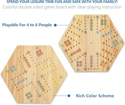 15 in Wahoo Board Game for 4-6 Players, Fast Track Board Game(Small,Log) | NRZSSN 15 in Wahoo Board Game,Fast Track Board Game,Classic Board Game for Game Night, Parties, (Small,Log) - color: Small, Wood Log