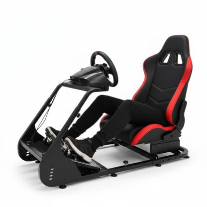 Foldable Sim Racing Rig | Heavy-Duty Carbon Steel Racing Wheel Frame Fits Logitech & All Top Gaming Steering Wheel Brands - size: 70.9x33.1x37.4 Inch