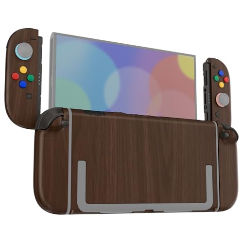 eXtremeRate DIY Replacement Shell Buttons for Nintendo Switch 2, Custom Full Set Rear Back Plate Controller Housing with Buttons for Switch 2 Handheld Console & Joycon 2 - Deluxe Version - Wood Grain - color: Wood Grain