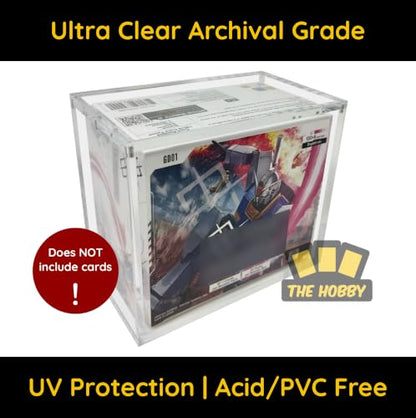 GCG English Booster Box Case By The Hobby Lair | Thick 6mm Acrylic Compatible with Gundam Card Game | Magnetic Easy Top Loading