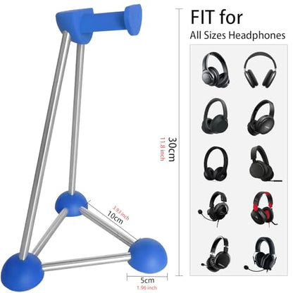 Headphone Stand, Desktop Headset Holder, Desk Earphone Stand, Gaming Headsets, for SteelSeries/Logitech/HyperX/Sony/Beats/Sennheiser/Anker/Xbox, and All Headphones.(Blue) - color: blue
