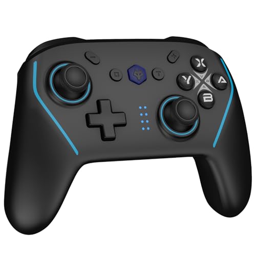 NBCP X6 Wireless Bluetooth Pro Controller Compatible with Nintendo Switch/Switch OLED/Switch Lite/Switch 2, PC, Android, iOS - 6-Axis Gyro, Dual 4-Level Vibration, Anti-Drift Joysticks, Turbo,2 Programmable Buttons,Wake-Up,Screenshot - color: Black-1 pack