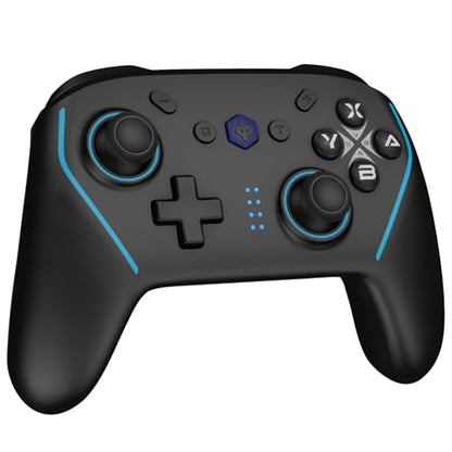 NBCP X6 Wireless Bluetooth Pro Controller Compatible with Nintendo Switch/Switch OLED/Switch Lite/Switch 2, PC, Android, iOS - 6-Axis Gyro, Dual 4-Level Vibration, Anti-Drift Joysticks, Turbo,2 Programmable Buttons,Wake-Up,Screenshot - color: Black-1 pack