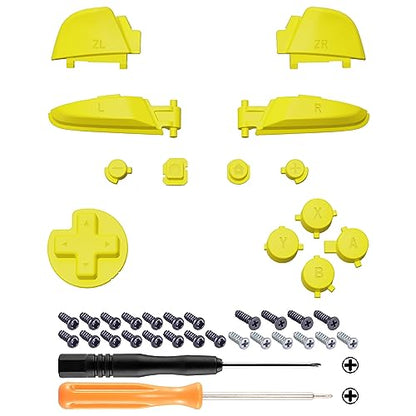eXtremeRate Sunflower Yellow Repair ABXY D-pad ZR ZL L R Keys for Nintendo Switch Pro Controller, DIY Replacement Full Set Buttons for Nintendo Switch Pro Controller - Controller NOT Included - color: Sunflower Yellow