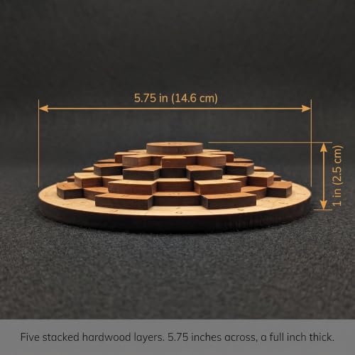 Creative Crafthouse Safecracker 50 Math Brain Teaser Puzzle for Adults | Laser cut wood with five number rings; align all 16 columns to reach the target. A hard solve and desk gift, made in USA - style: Safecracker 50