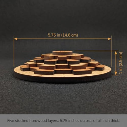 Creative Crafthouse Safecracker 50 Math Brain Teaser Puzzle for Adults | Laser cut wood with five number rings; align all 16 columns to reach the target. A hard solve and desk gift, made in USA - style: Safecracker 50