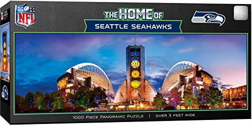 Masterpieces 1000 Piece Jigsaw Puzzle - NFL Seattle Seahawks Stadium View Panoramic - 13"x39" - Adult Puzzle - Washington NFL - style: Seattle Seahawks
