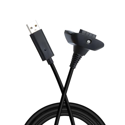 QUMOX 2Pack 1.5m Charging Cable for Xbox 360, Wireless Controller USB Charging Cable Compatible with Microsoft Xbox360 / Xbox 360 Slim Wireless Game Controllers