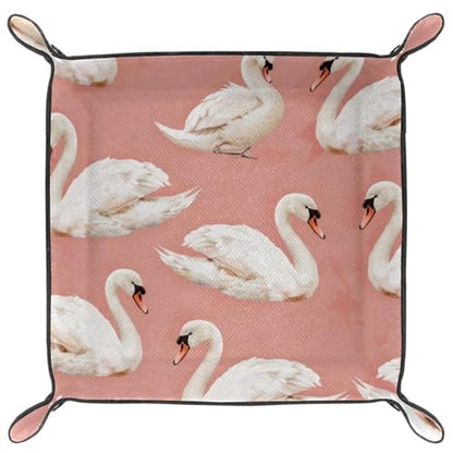 White Swans Dice Tray Dice Rolling Tray Folding Dice Holder for Dice Games, Like RPG, DND and Other Table Games - color: Multi 14