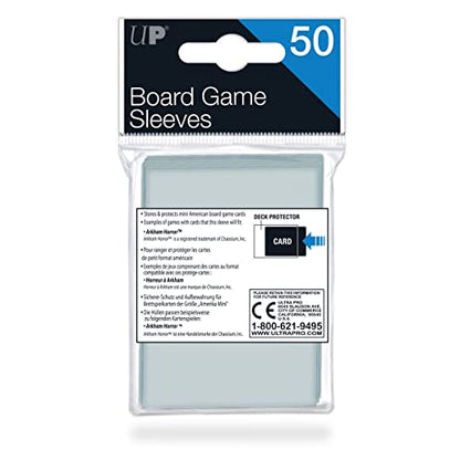 Ultra PRO - Mini American Board Game Sleeves (50ct) for 41mm x 63mm Cards - Card Sleeves for Board Games and Trading Card Games, Card Sleeves Protects from Wear and Tear