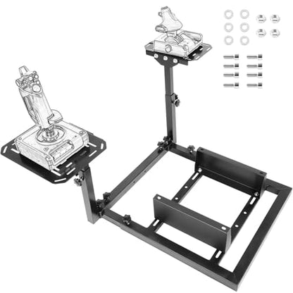 Marada Flight Racing Simulator Cockpit with Black Seat Fit for Thrustmaster A10C Hotas Warthog Adjustable Throttle,Joystick,Keyboard Not Included
