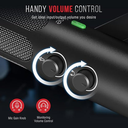 FIFINE XLR/USB Podcast Dynamic Microphone for Streaming, Studio XLR Microphone, PC Streamer Mic All Metal with Mute Button, Headphone Jack, for Vocal Voice Over Music Recording-AmpliTank Tank3