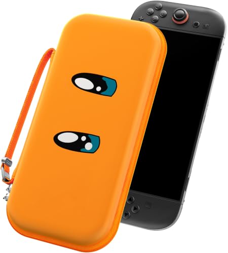 ivoler Carrying Case for Nintendo Switch 2 Model(2025), Portable Hard Shell Pouch Carrying Travel Game Bag for Nintendo Switch 2 Accessories Holds 12 Game Cartridge (Orange) - color: Orange, size: 7.9''