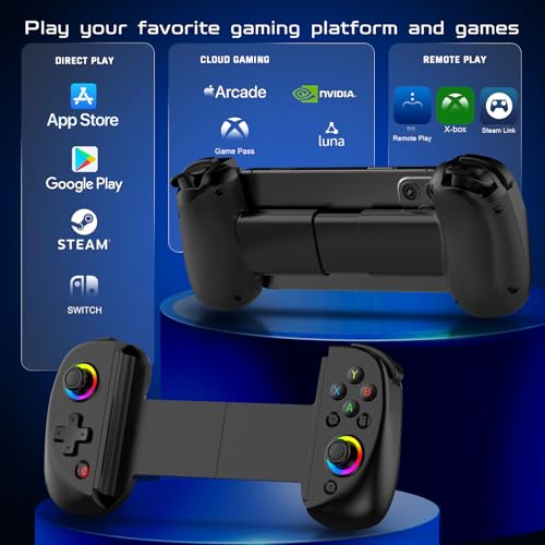 Joso Mobile Gaming Controller for iPhone/iPad/Tablet, Android Wireless Controller with Hall Effects Joysticks, Support PC/Switch, Play Cloud Games/PS Remote Play/COD/Genshin Impact & More - Black - color: Black