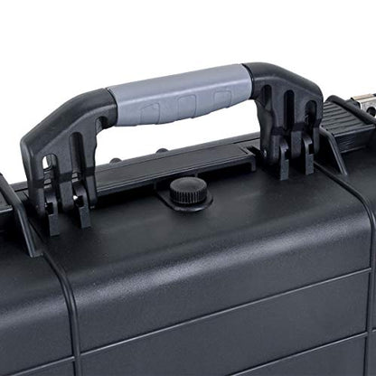 MEIJIA All Weather IP67 Waterproof Hard Camera Case,Hard Protective Case,Hard Case with Customizable Foam,Fit Use of Drones,Camera,Equipments,Pistols(Black,15.98x12.99x6.85inches) - color: Black, size: 15.98x12.99x6.85inches