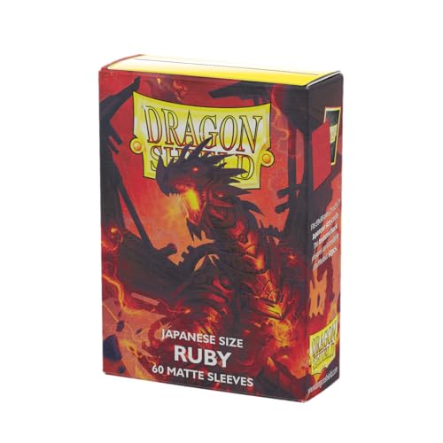Dragon Shield | Japanese Size Card Matte Sleeves | 60 CT - Smooth & Tough Premium TCG Sleeves - Compatible with Yu-Gi-Oh, Naruto, Cardfight & Vanguard | Ruby - color: Ruby Matte