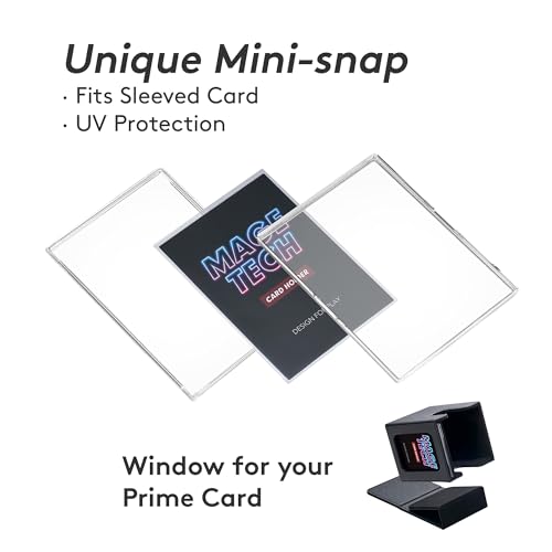 Commander Deck Box Lite - Card Display with Mini Snap Card Holder & Removable Cover, Fits 100+ Single-Sleeved Cards, Ideal for MTG, PTCG, OPCG, SWU & More (Black) - color: Black