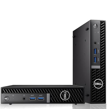 Dell Optiplex Tiny Mini Desktop PC, Intel Core i5, 16GB RAM, 512GB SSD with Dual 27 inch Curved Monitor, AI Enabled RGB Keyboard Mouse, RGB Soundbar and Webcam Windows 11 Pro (Renewed) | Desktop Computer Dual 27 Inch Curved Monitor, RGB KBM, Soundbar, Web