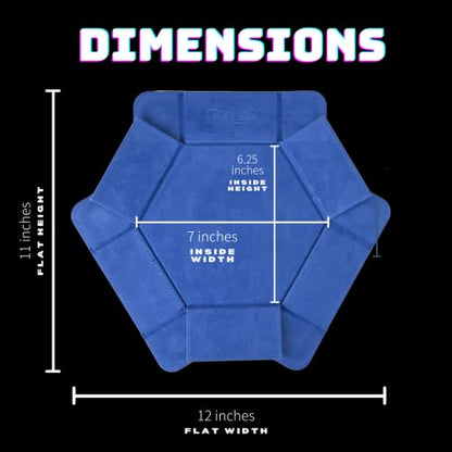 Forged Dice Co. 6.5 Inch Magnetic Folding Dice Tray - Portable Folding Dice Rolling Tray for DND & D&D - Quiets Rolling Metal Dice, Folds Flat - Purple - color: Purple