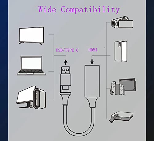 Capture Card, 2023 4K 60HZ Audio Video HDMI Capture Card，HDMI to USB 3.0 / USB C 1080P 60HZ Capture Card,Capture Card for Streaming/Nintendo Switch/PS3/PS4/YouTube/Xbox/Camera/PC/OBS