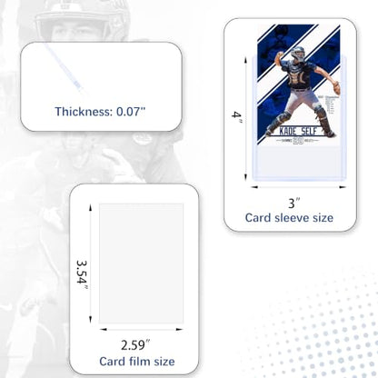 620 Card Sleeves Top Loaders for Cards,Premium Plastic Baseball Card Sleeves,3"x 4"Card Protector Sleeves for Football Sports Cards, Game Standard Trading Cards (220 Hard Sleeve+400 Soft Sleeve) - size: 220 Blue Sleeves + 400 Soft Sleeves