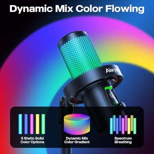 USB Gaming Microphone for PC - 96kHz/24-bit Studio Quality Cardioid Condenser Mic with Mute Button, Gain Control & 3.5mm Headphone Jack - Plug & Play for Streaming, Podcast, Twitch, PS5