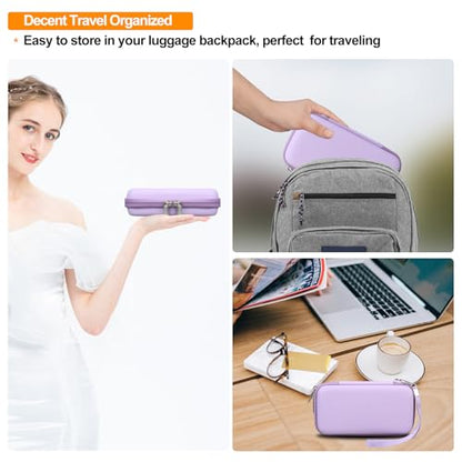 Elonbo Carrying Case for TEBIYOU/ WELLST·G/ TaddToy/ Beijue/ FAMILY POCKET/ CCTU/ X-JOYKIDS/ GREENCREEK/ Beico/ KAVOYI/ GuaiyeyeAP Handheld Game Console, Portable Electronic Gaming Player Bag, Purple - color: Purple