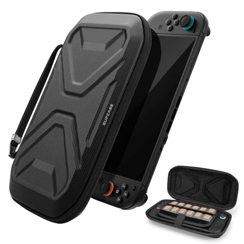 SUPCASE Mini Edition Carrying Case for Nintendo Switch 2 2025, [12 Game Cartridges] [Military-Grade Protection] Slim Portable Hard Shell Travel Bag for Switch 2 Console, Black - color: Black, size: Mini