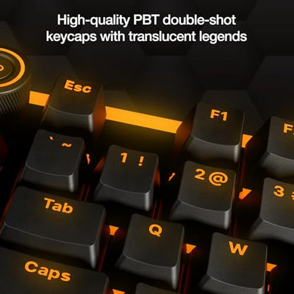 be quiet! Light Mount Linear, Gaming Keyboard, Mechanical Silent Switches | Hot-Swappable Silent Switches, Triple-layered dampening, 3D Media Wheel, PBT Double-Shot Keycaps, ARGB, Programmable Keys - style: Light Mount Linear