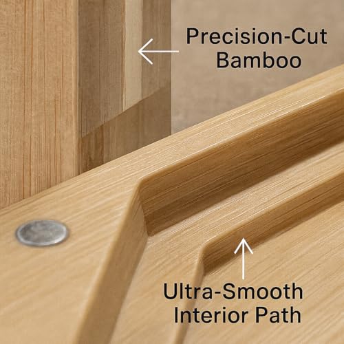 Bamboo Dice Tray for Board Games & RPG Roleplaying Games - Foldable, Portable & Collapsible Rolling Tray for Gaming Table - Dice Tray for Dice Games - Magnetic Design, Wooden Hexagon Tray