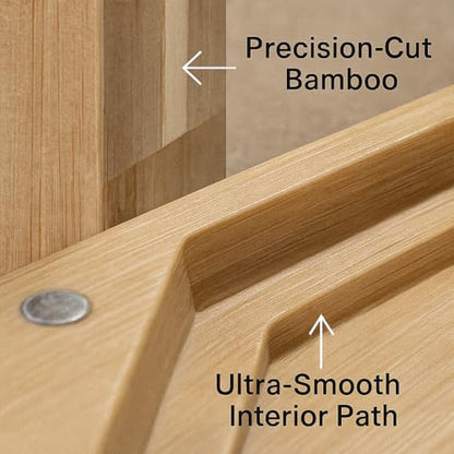 Bamboo Dice Tray for Board Games & RPG Roleplaying Games - Foldable, Portable & Collapsible Rolling Tray for Gaming Table - Dice Tray for Dice Games - Magnetic Design, Wooden Hexagon Tray