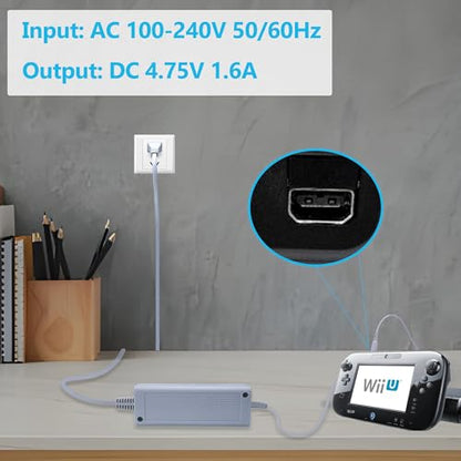 Charger for Wii U Gamepad, AC Power Adapter Charging Cord Replacement for Nintendo Wii U Gamepad