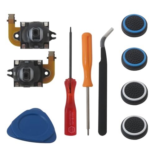 2-Pack Hall Effect Joystick Replacement for PlayStation Portal PS Portal Console/PS5 VR2 - Analog Stick Part Repair Kits + 4X Thumb Grip for PS5 Portal/PSVR2 Controller (Left & Right Joystick)