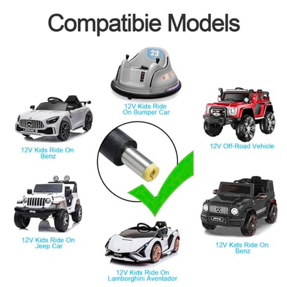 12V Kids Charger for Ride On Car, 12V Various Electric Ride-on Toys Car Battery Charger，12 V Universal Kids Riding Toy Chargers