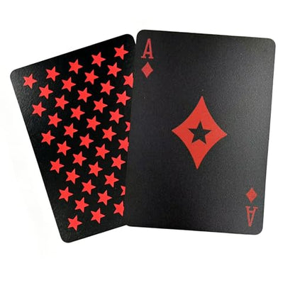 WJPC Waterproof Playing Cards，Plastic Poker Cards,Deck of Cards ，Star-Shaped ThemeGame and Party Gift Giving Poker Cards (Red Five Star) - color: Red Star