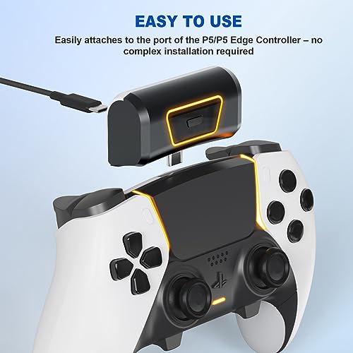Rechargeable Battery Pack Compatible with PS5 Dualsense/Edge Controller,Play and Charge Kit for PlayStation 5 Controller,USB Type-C Charging Cable,+10 Hours of Battery Life,1 Pack