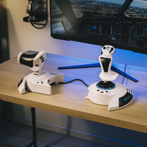 Thrustmaster T.Flight Hotas 5 Microsoft Flight Simulator Edition - PS5 & PC | Officially licensed, 16-bit precision, 5 axes, 14 buttons, rapid-fire trigger, hat switch, detachable throttle, dual rudder - style: Microsoft Flight Sim Edition Hotas 5 - PS5 |