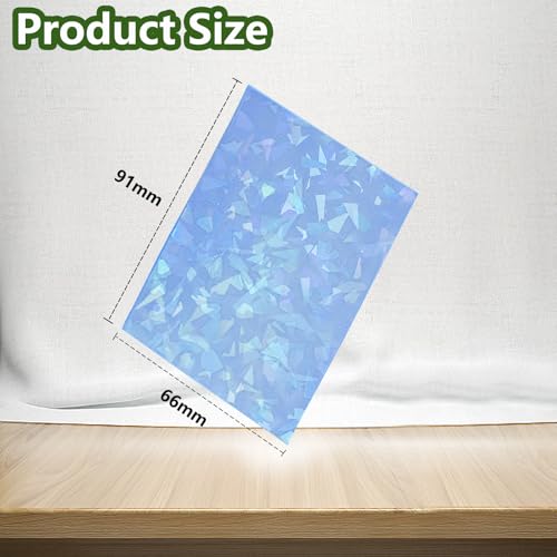 100 Count Sky Blue Card Sleeves for Trading Cards, Perfect Fit Shiny MTG Card Sleeve, Holographic Card Sleeves Fit for Magic, Photocard, TCG, Baseball/Sports Cards, Yugioh Card, Game Card 66 * 91 mm - color: Sky Blue