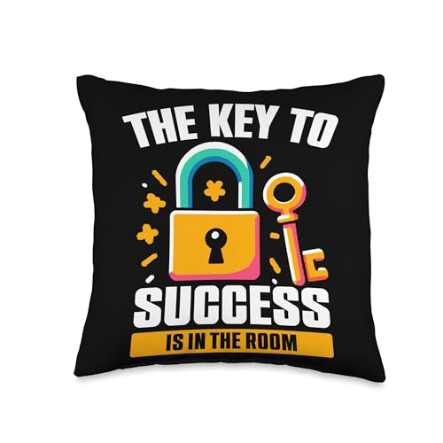 Escape Room Game Lockpicking Puzzle Room Exit Game Throw Pillow - size: 16x16