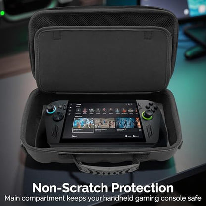 CASEMATIX Carrying Case Compatible with ASUS ROG Xbox Ally X Gaming Handheld PC - Compact Protective Carry Bag with Shoulder Strap for Touchscreen Gaming Console and Accessories