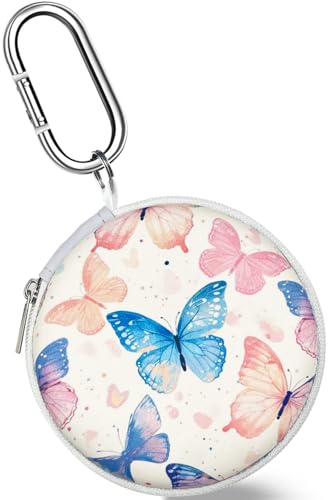 Earbud Case Headphone Organizer Ear Bud Case Portable EVA Carrying Box Storage Bag with Carabiner for AirPods Beats Bose Galaxy Buds 4/3/FE Data Cable Storage (Butterfly) - color: Butterfly