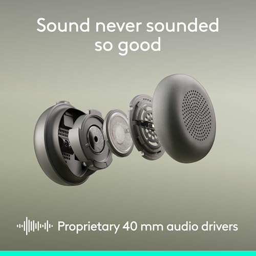 Logitech Zone Wireless 2 ES Noise Canceling Headset - Black | Noise-canceling wireless headset, adaptive hybrid ANC, Bluetooth connectivity - color: Black, style: Wireless