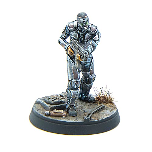 Modiphius Entertainment Ltd Fallout Wasteland Warfare: Enclave-Assault Force - 6 Miniatures, 32mm Unpainted Quality Resin Figures, Capital Wave RPG - style: Assault Force
