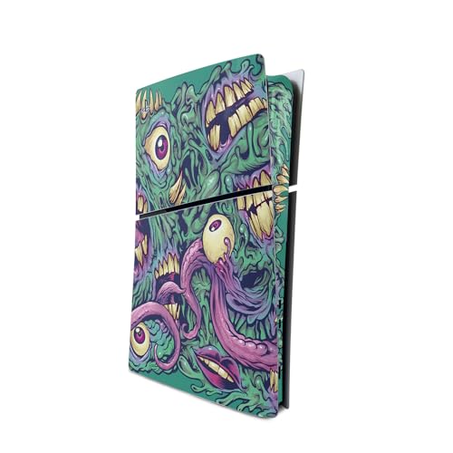 MightySkins Skin Compatible with Playstation 5 Slim Digital Edition Console Only - Eyes and Teeth | Protective, Durable, and Unique Vinyl Decal wrap Cover | Easy to Apply | Made in The USA - color: Eyes And Teeth, size: Playstation 5 Slim Digital Edition