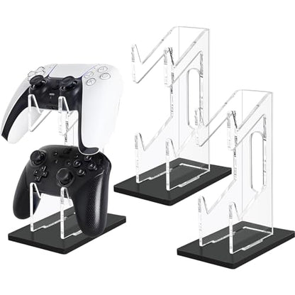 FYY Game Controller Holder 2 Pack - 2 Tiers Universal Dual Controller Stand Headphone Holder, Acrylic Black Controller Display Stand Compatible with Nintendo Switch Xbox PS5 PS4 - color: 2 Pcs-2-Tier-Black