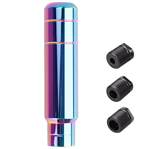 BARTOO Aluminum Alloy Heavy Weighted Shifter Knob, 5" Auto Gear Shift Knob, Car Gear Lever Stick Shifter Handle,with 3 Threaded Adapters M8 M10 M12,Fit Most Automatic Manual Vehicle(Neo) - color: Neo