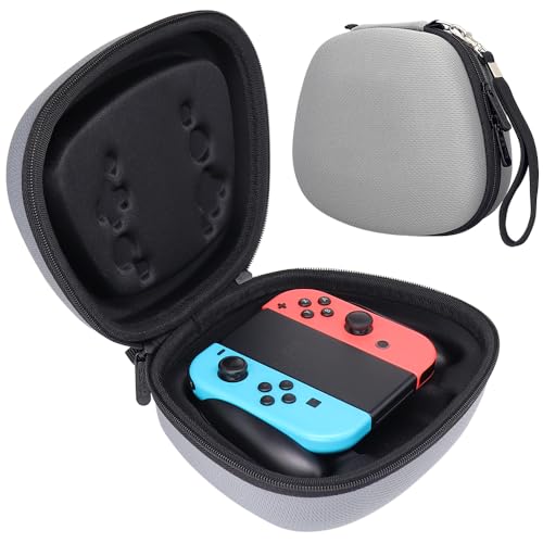 sisma Protective Case Compatible with Nintendo Joy-Con (L)/(R) & Grip, Hard Shell Joycon Controllers Holder Portable Travel Carrying Bag -Grey - color: Grey - Fits Joy-Con & Grip