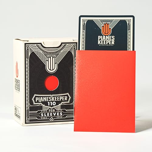 Matte Dual Standard Size Card Sleeves | 110 Pack (63×88mm) Standard Size | Textured Back, Clear Front, Double-Sleeving | Compatible with Magic The Gathering | TCG Sleeves (Emberfall) - color: Emberfall