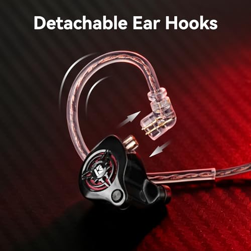 2026 Latest erabuds,KBEAR BK1 Wired Gaming Earbuds,10mm Single DD in Ear Monitor,HiFi Headset Wired Earbuds IEM Earphones with Detachable Cable for Gaming/Music/Video (White, 3.5 with mic) - color: E